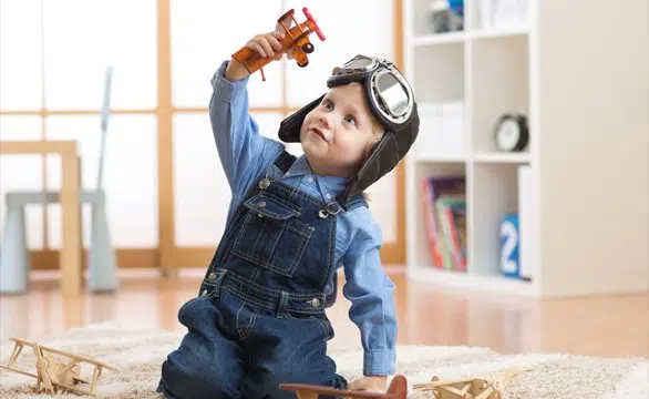 Children playing with toys